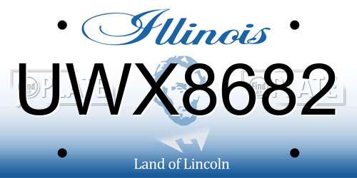 UWX8682 Illinois License Plate