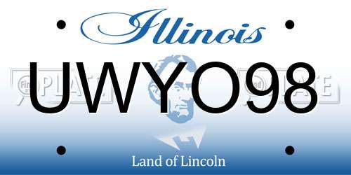 UWYO98 Illinois License Plate