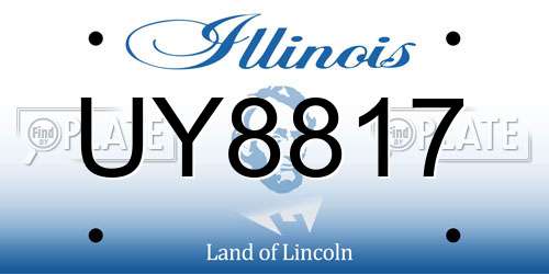 UY8817 Illinois License Plate