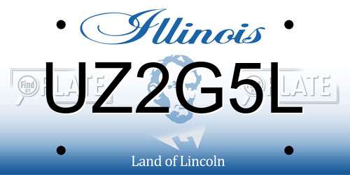 UZ2G5L Illinois License Plate