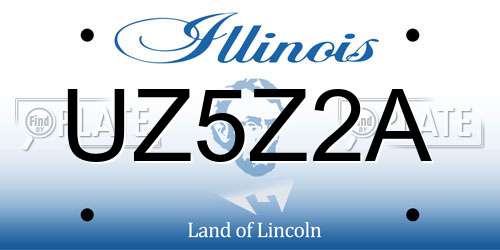 UZ5Z2A Illinois License Plate