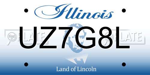 UZ7G8L Illinois License Plate