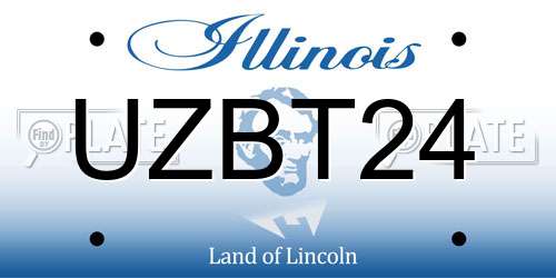 UZBT24 Illinois License Plate
