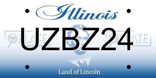 UZBZ24 Illinois License Plate