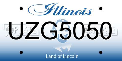 UZG5050 Illinois License Plate