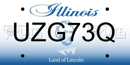 UZG73Q Illinois License Plate