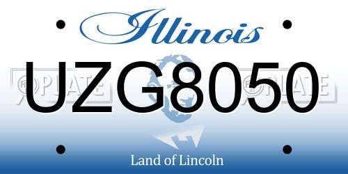 UZG8050 Illinois License Plate
