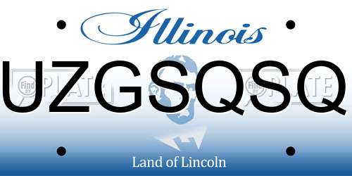UZGSQSQ Illinois License Plate