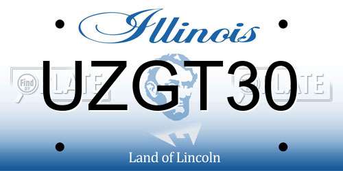 UZGT30 Illinois License Plate