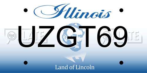 UZGT69 Illinois License Plate