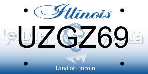 UZGZ69 Illinois License Plate