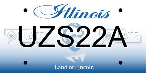 UZS22A Illinois License Plate
