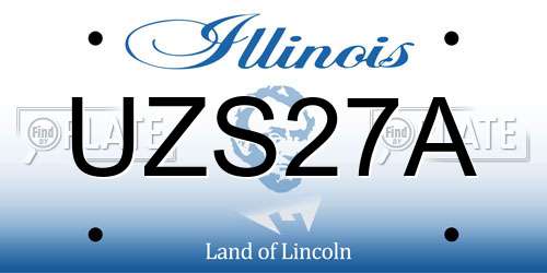 UZS27A Illinois License Plate
