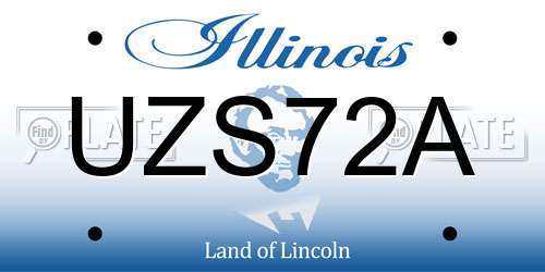 UZS72A Illinois License Plate