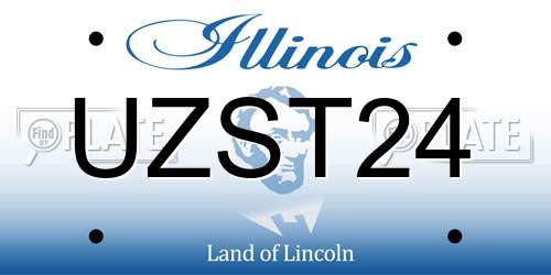 UZST24 Illinois License Plate