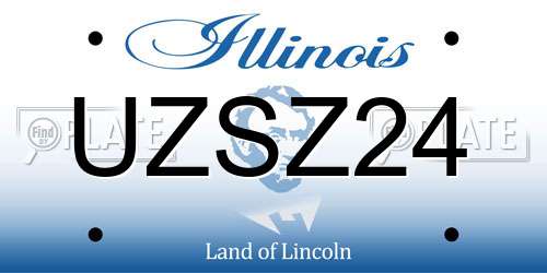 UZSZ24 Illinois License Plate