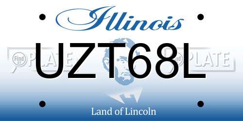 UZT68L Illinois License Plate