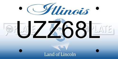 UZZ68L Illinois License Plate