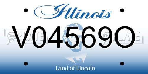 V04569O Illinois License Plate