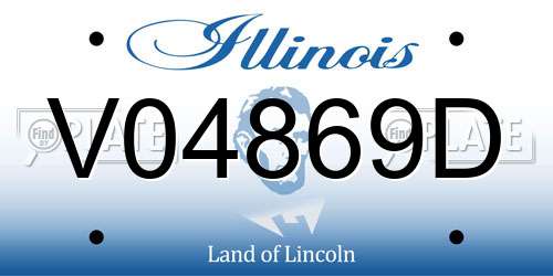 V04869D Illinois License Plate