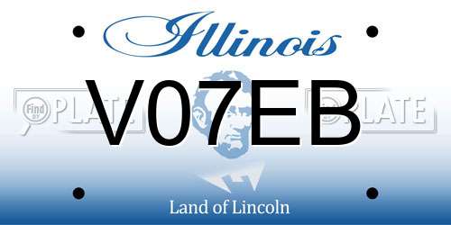 V07EB Illinois License Plate