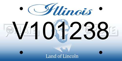 V101238 Illinois License Plate