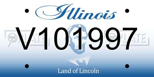V101997 Illinois License Plate