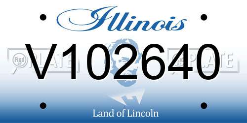 V102640 Illinois License Plate