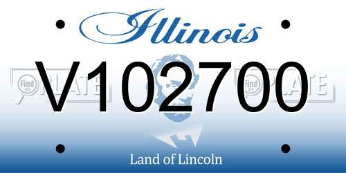 V102700 Illinois License Plate