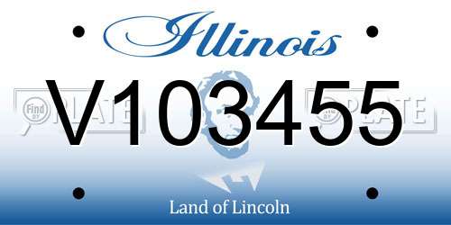 V103455 Illinois License Plate