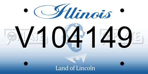 V104149 Illinois License Plate