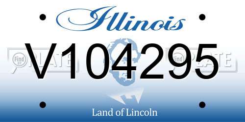 V104295 Illinois License Plate