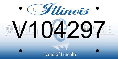 V104297 Illinois License Plate