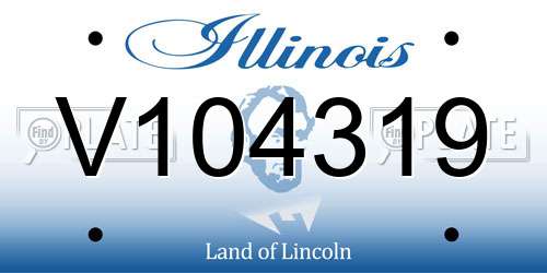 V104319 Illinois License Plate