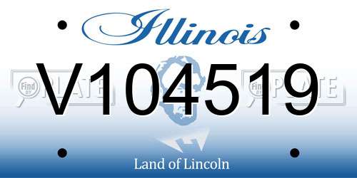 V104519 Illinois License Plate