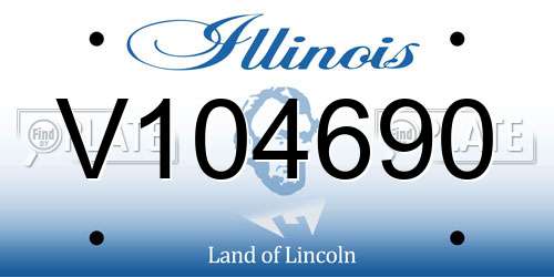 V104690 Illinois License Plate