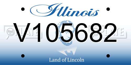 V105682 Illinois License Plate