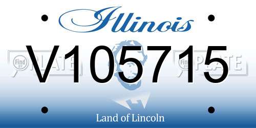 V105715 Illinois License Plate
