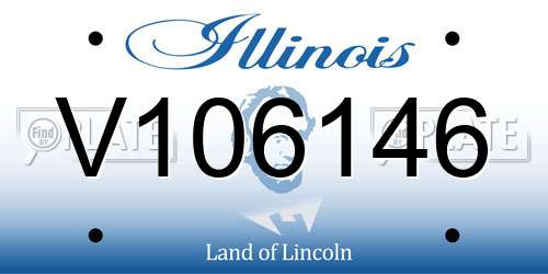 V106146 Illinois License Plate