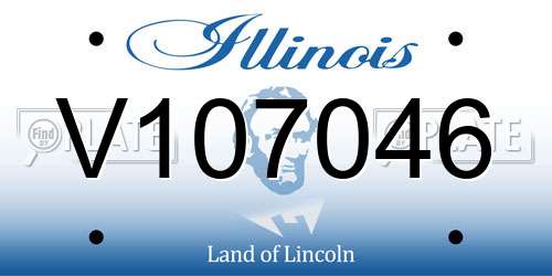V107046 Illinois License Plate