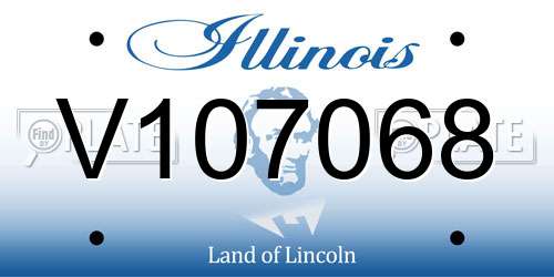V107068 Illinois License Plate