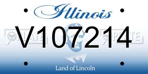 V107214 Illinois License Plate