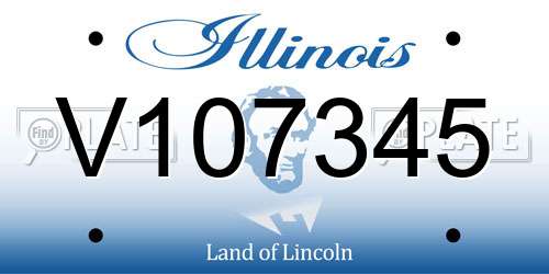 V107345 Illinois License Plate
