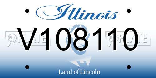 V108110 Illinois License Plate