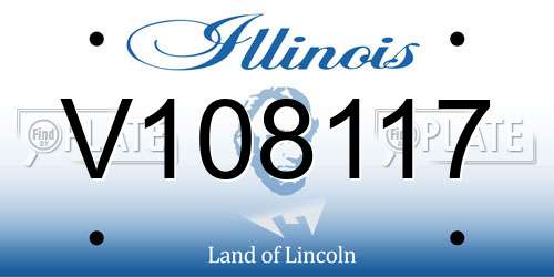 V108117 Illinois License Plate