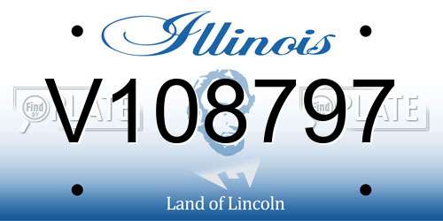 V108797 Illinois License Plate