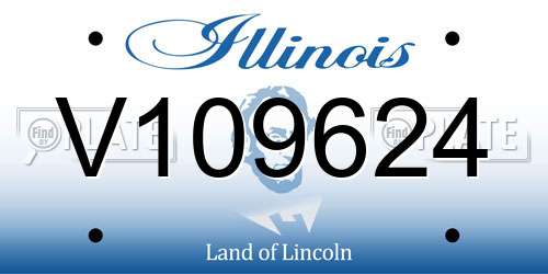 V109624 Illinois License Plate