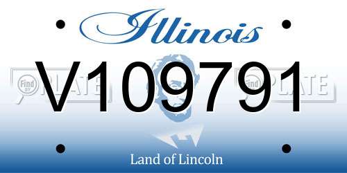 V109791 Illinois License Plate