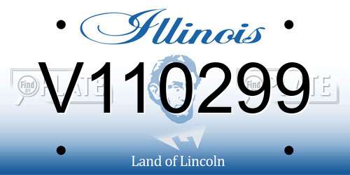 V110299 Illinois License Plate