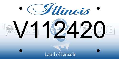 V112420 Illinois License Plate